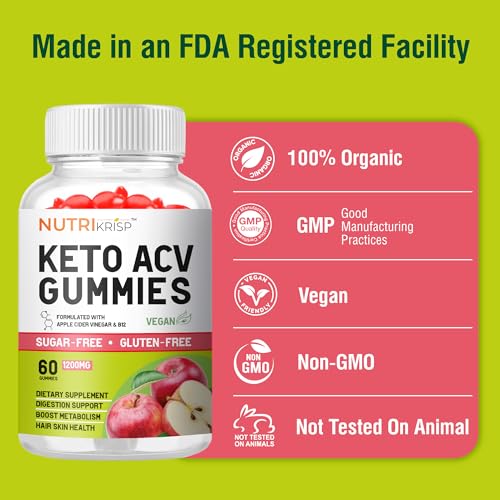 NutriKrisp Organic Keto ACV Gummy for Weight Loss - Sugar & Gluten Free Apple Cider NutriKrispBuy Supplements Australia