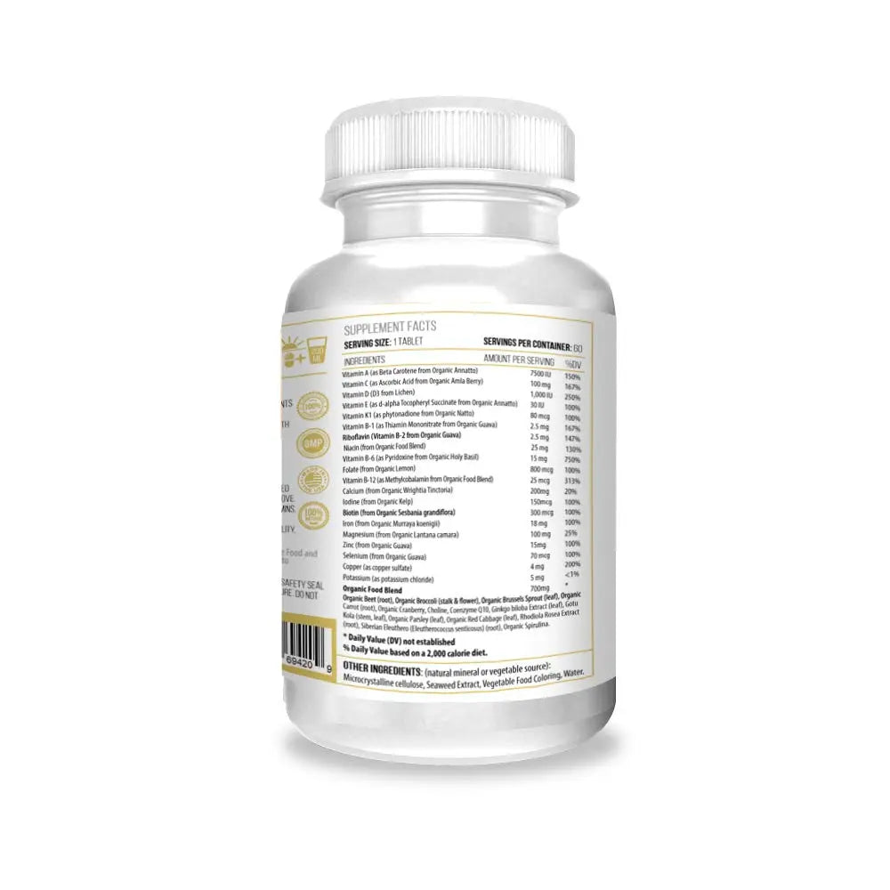 Actif Organic Multivitamin for Women Age 30+ with 30 Organic Vitamins and Organic Herbs, Non-GMO, Made in USA, 2-Month Supply ACTIF