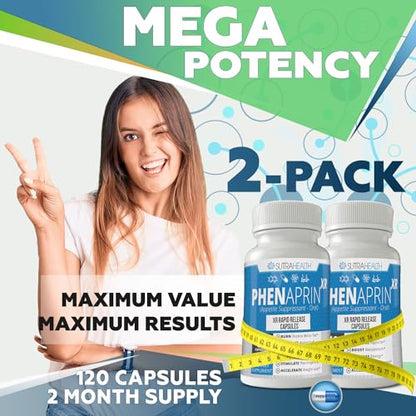 PhenAprin XR Maximum Strength Appetite Suppressant Diet Pills - 2-Pack, Metabolism Boosting SutraHealthBuy Supplements Australia