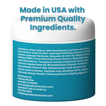 Medical Miracles Neuropathy Cream | Nerve Therapy Max-Potency Relief Cream for Feet, Hands, Legs, and Toes - Enriched with Arnica, Vitamin B6, Aloe Vera, MSM - Crafted for Exceptional Relief 4oz Medical MiraclesBuy Supplements Australia