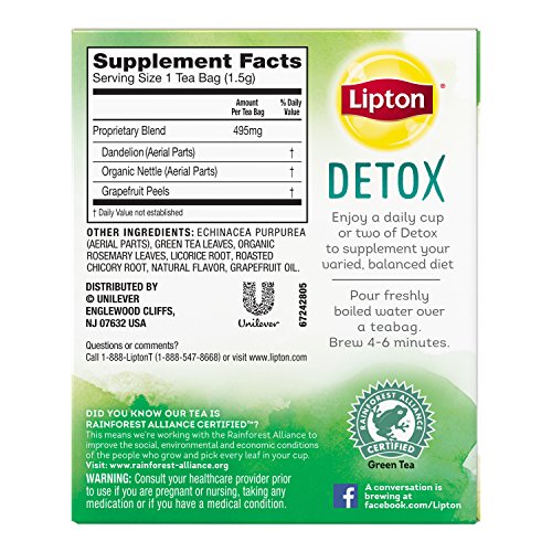 Lipton Green Tea Bags, Herbal Supplement for Detox, 15 Count (Pack of 4) LiptonBuy Supplements Australia