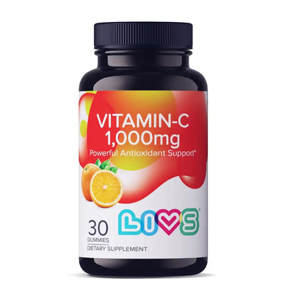 Vitamin C 1000mg Gummies for Kids & Adults |Antioxidant & Immune Support Supplement | Vegan Multivitamin for Hair, Skin & Nails LIVSBuy Supplements Australia