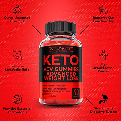 Keto ACV Gummies for Weight Loss - Supports Digestion, Advanced Weight Loss, Detox Atlantis NutritionBuy Supplements Australia