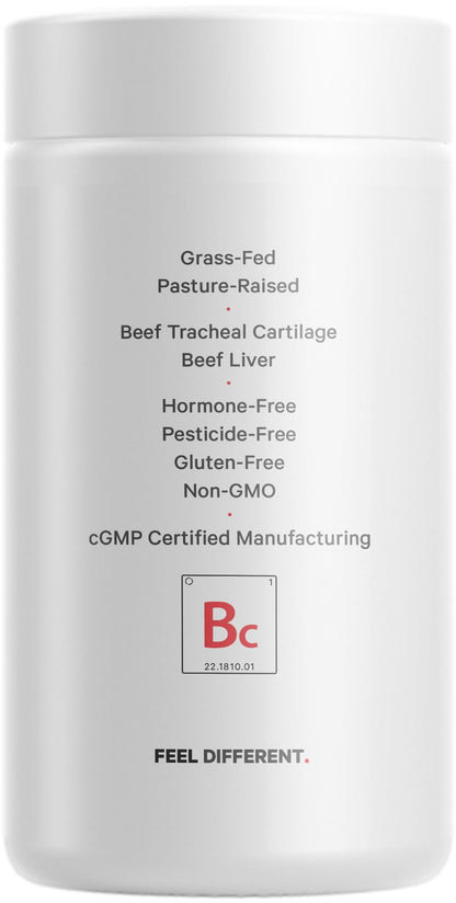 Codeage Grass Fed Beef Cartilage Supplement - Freeze Dried, Non-Defatted, Desiccated Beef Tracheal Bovine Cartilage & Liver Pills – Pasture Raised Argentina Beef Vitamins - Non-GMO -180 Capsules CodeageBuy Supplements Australia