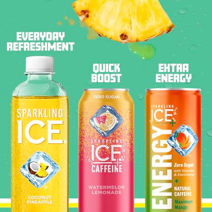 Sparkling Ice, Coconut Pineapple Sparkling Water, Zero Sugar Flavored Water, with Vitamin Sparkling ICEBuy Supplements Australia