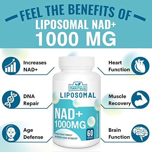 Liposomal NAD+ Supplement 1000 mg | Highest NAD Pontecy | Max Absorption | Pure NAD MaripolioBuy Supplements Australia