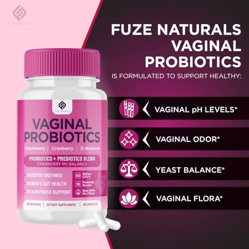 Vaginal Probiotics for Women Digestive Enzymes Gut Health PH Balance Pills, Women's Fuze NaturalsBuy Supplements Australia