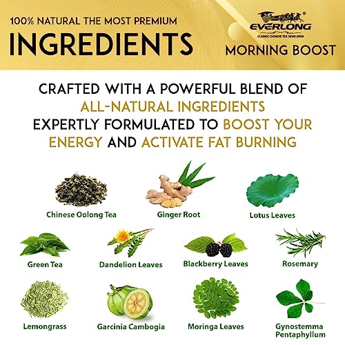 EVERLONG Detox Tea 28 Day Morning Boost Tea and Night Cleanse Tea, Burn Fat and Boost EVERLONGBuy Supplements Australia