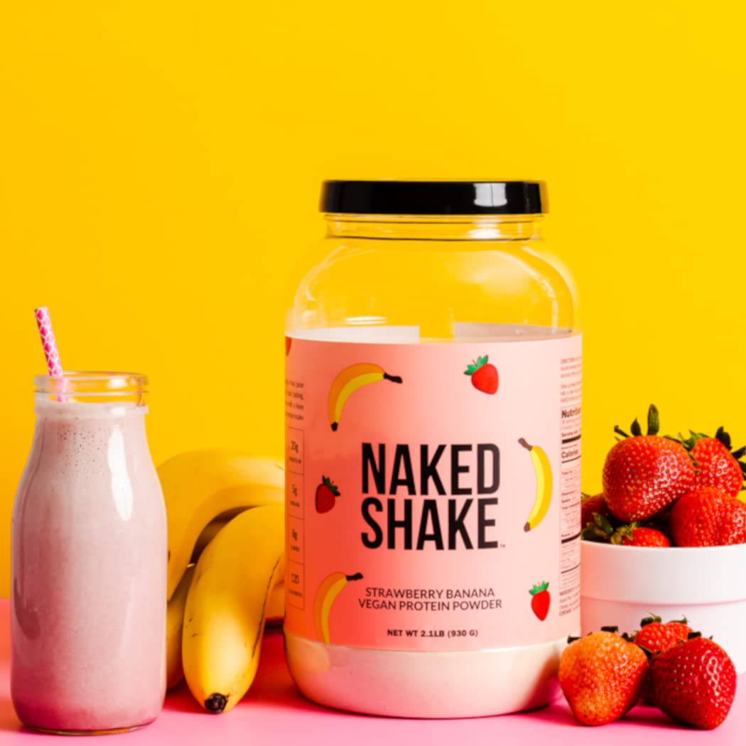NAKED nutrition Naked Shake - Vegan Protein Powder, Strawberry Banana - Flavored Plant NAKEDBuy Supplements Australia