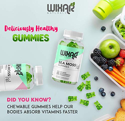 WIXAR NATURALS Sea Moss Gummies - Natural Irish Sea Moss and Bladderwrack WIXAR NATURALSBuy Supplements Australia