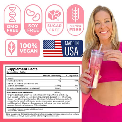 Superfood Tabs Detox Cleanse Drink - Fizzy Nutrition Supplement for Women and Men skinnytabsBuy Supplements Australia