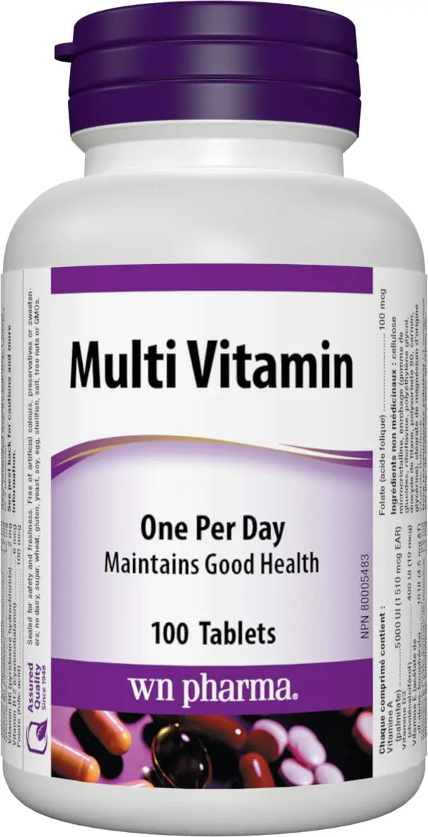 Multi-Vitamin with Vitamin E (dl-Alpha Tocopheryl Acetate) - 100 ta. Webber NaturalsBuy Supplements Australia