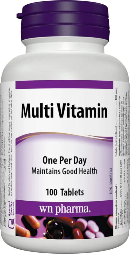 Multi-Vitamin with Vitamin E (dl-Alpha Tocopheryl Acetate) - 100 ta. Webber NaturalsBuy Supplements Australia