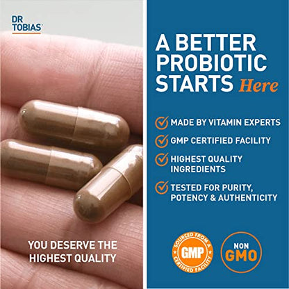 Dr. Tobias Probiotics 30 Billion, 10 Strains, 30 Billion CFU's, Targeted Release Probiotics Dr. TobiasBuy Supplements Australia