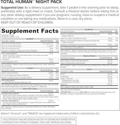 ONNIT Total Human Adult Multivitamin Dietary Supplement Comprehensive Capsule Packs with Day and Night Support ONNITBuy Supplements Australia