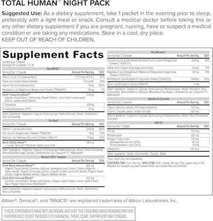 ONNIT Total Human Adult Multivitamin Dietary Supplement Comprehensive Capsule Packs with Day and Night Support ONNITBuy Supplements Australia