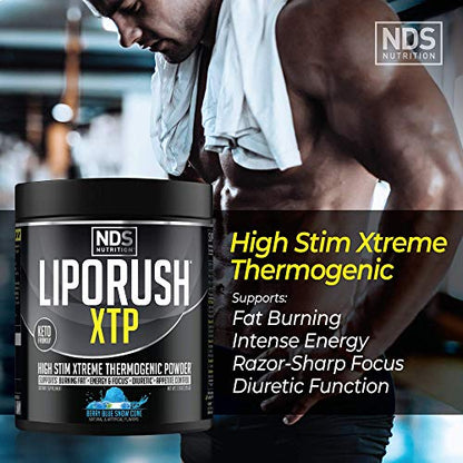 LIPORUSH NDS Nutrition XTP Thermogenic Fat Burner with L-Carnitine - Energy, Focus LIPORUSHBuy Supplements Australia