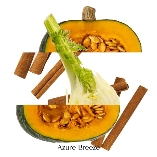 Pumpkin Scented Candles for Home - 12 oz, 70 Hours Burning - Natural Essential Oils & Soy Wax Azure BreezeBuy Supplements Australia