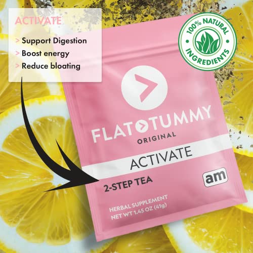 Flat Tummy Tea – 2-step, 4 Week Program – Detox Tea to Boost Energy & Reduce Bloating Flat Tummy TeaBuy Supplements Australia