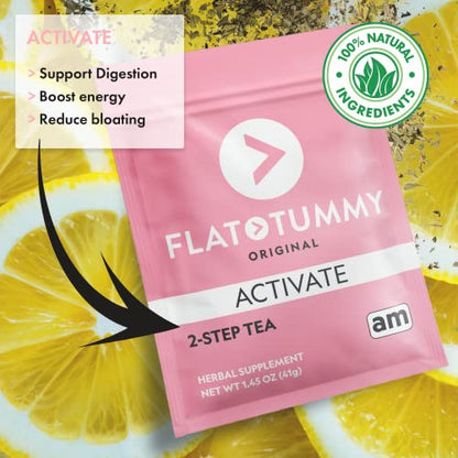 Flat Tummy Tea – 2-step, 4 Week Program – Detox Tea to Boost Energy & Reduce Bloating Flat Tummy TeaBuy Supplements Australia