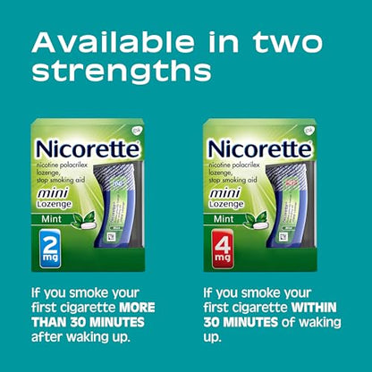 Nicorette 4 mg Mini Nicotine Lozenges to Quit Smoking - Mint Flavored Stop NicoretteBuy Supplements Australia