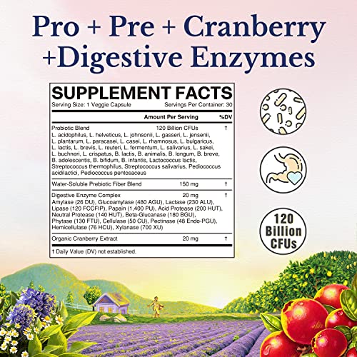 VITALITOWN Women's Probiotics 120 Billion CFUs 1 Daily, 30 Strains, with Prebiotics VITALITOWNBuy Supplements Australia