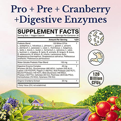 VITALITOWN Women's Probiotics 120 Billion CFUs 1 Daily, 30 Strains, with Prebiotics VITALITOWNBuy Supplements Australia