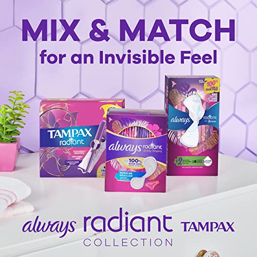 Tampax Radiant Tampons Multi Pack with LeakGuard Braid, Light/Regular Absorbency, Unscented, 26 Count TampaxBuy Supplements Australia