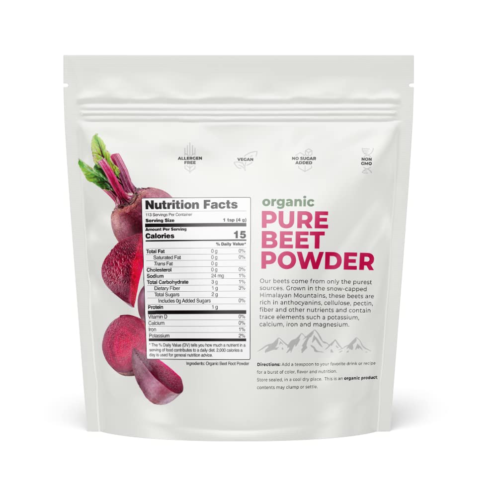 Nations Nutrition Pure Beet Root Powder Organic - Nitric Oxide Circulation Superfood Nations NutritionBuy Supplements Australia