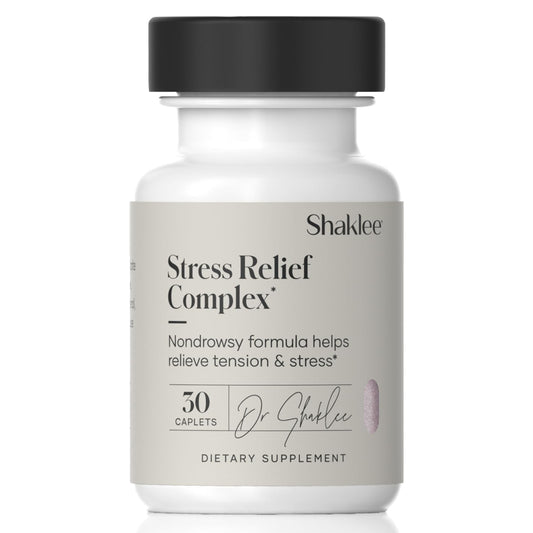 Shaklee - Stress Relief Complex - Calming Blend of L-theanine, Ashwagandha, Beta-sitosterol, and L-tyrosine - Promotes Relaxation without Drowsiness - 1 Caplet Daily - Adults Supplement - 30 Caplets ShakleeBuy Supplements Australia