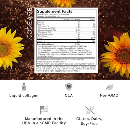 Codeage Liquid Collagen Supplement Chocolate Flavor, Beauty Trim & Glow Liposomal CodeageBuy Supplements Australia