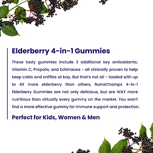 NutraChamps Elderberry Gummies with Vitamin C, Propolis & Echinacea NutraChampsBuy Supplements Australia
