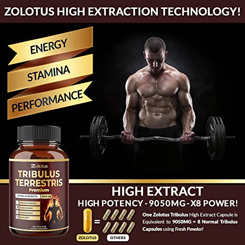 Tribulus Terrestris Supplement for Men & Women, 9050mg Per Capsule, 5-Month Supply ZolotusBuy Supplements Australia