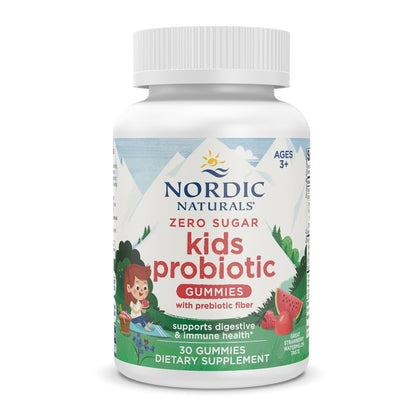 Nordic Naturals Vegan Probiotic Gummies Bundle - Zero Sugar Kids Probiotic Gummies - Strawberry Watermelon Flavor - 30 Gummies, Zero Sugar Probiotic Gummies - Strawberry Watermelon Flavor - 40 Gummies Nordic NaturalsBuy Supplements Australia