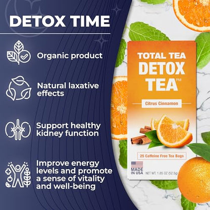 Total Tea Detox Tea & Energy Tea Set - 25 Day Detox Tea - Herbal SIim Tea Total TeaBuy Supplements Australia