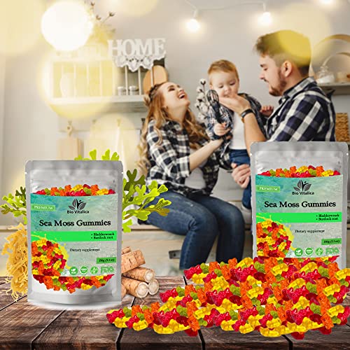 Sea Moss Gummies - Irish sea Moss raw Organic, Bladderwrack, Burdock Root BIO VITALICABuy Supplements Australia