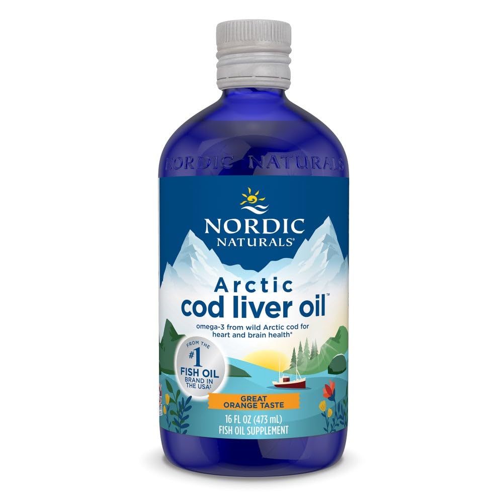 Nordic Naturals Arctic Cod Liver Oil, Orange - 16 oz - 1060 mg Total Omega-3s with EPA & DHA - Heart & Brain Health, Healthy Immunity, Overall Wellness - Non-GMO - 96 Servings Nordic NaturalsBuy Supplements Australia