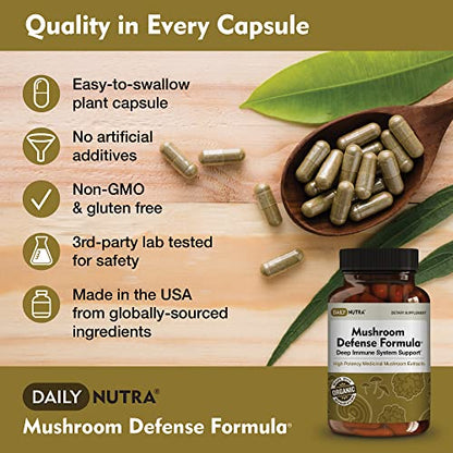 DailyNutra Mushroom Defense Formula - Immune Support Supplement | Organic DailyNutraBuy Supplements Australia