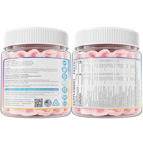 Toddler Multivitamin Gummies with Iron, Omega-3, ARA, Calcium, Prebiotic | Methylated Vitamins for Kids Ages 2+ | Overall Support | LILICAREBuy Supplements Australia