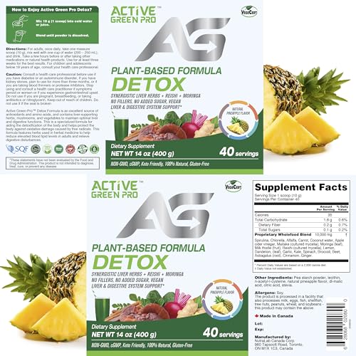 Active Green Pro - Detox Powder, Blend of Synergistic Liver Herbs, Reishi, Moringa Active Green ProBuy Supplements Australia