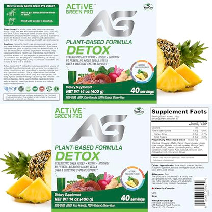 Active Green Pro - Detox Powder, Blend of Synergistic Liver Herbs, Reishi, Moringa Active Green ProBuy Supplements Australia