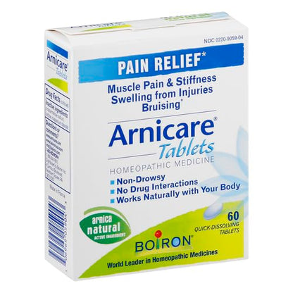 Boiron Arnicare Tablets for Pain Relief from Muscle Pain, Joint Soreness, Swelling from Injury or Bruises BoironBuy Supplements Australia