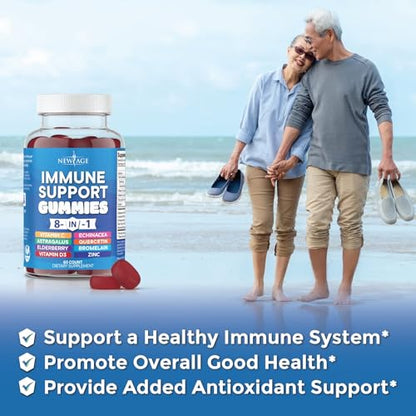 NEW AGE 8 in 1 Immune Support Booster Supplement with Elderberry, Vitamin C NEW AGEBuy Supplements Australia