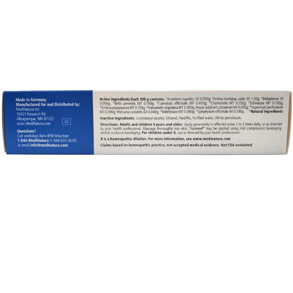 MediNatura Traumeel Ointment Topical Pain Relief for Muscle Joint Back Arthritis Injury or Exercise Related Pain & Soreness Arnica + 13 Active Ingredients - Made in Germany - 3.53 oz MediNaturaBuy Supplements Australia