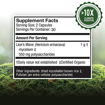 Host Defense, Lion's Mane Capsules, Promotes Mental Clarity, Focus and Memory Host DefenseBuy Supplements Australia