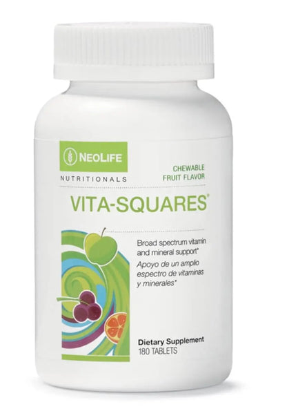 NeoLife Vita-Squares - Chewable Multivitamin for Kids, 18 Essential Vitamins & Minerals, Iron, Zinc, Vitamin D3, B-Complex NeoLifeBuy Supplements Australia