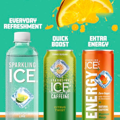 Sparkling Ice, Lemon Lime Sparkling Water, Zero Sugar Flavored Water, with Vitamins Sparkling ICEBuy Supplements Australia