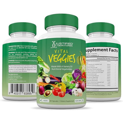 (4 Pack) Vital Fruits and Veggies Supplement Whole Food Red & Green Superfoods Justified LaboratoriesBuy Supplements Australia
