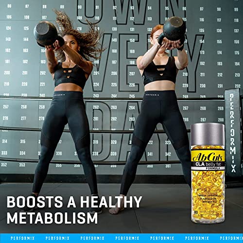 Ab Cuts CLA Belly Fat Formula - 80 Easy-to-Swallow Softgels - Omega 3 Fish Oil, Flaxseed AbCutsBuy Supplements Australia