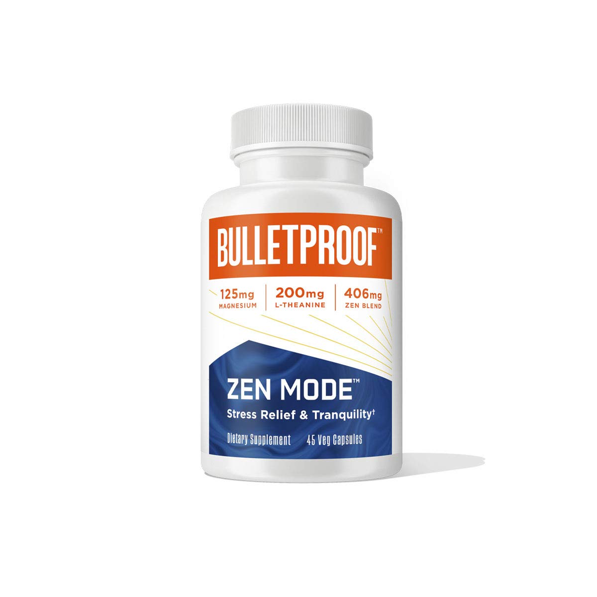 Bulletproof Zen Mode Stress Relief and Tranquility Capsules, 45 Count, Supplement for Calm and Relaxation BulletproofBuy Supplements Australia
